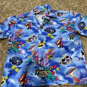 Vintage CT Hawaii Fashion kids button down size 6